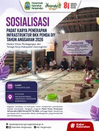 SOSIALISASI PADAT KARYA  PENERAPAN INFRASTRUKTUR BKK PEMDA DIY DI PADUKUHAN MANGLI